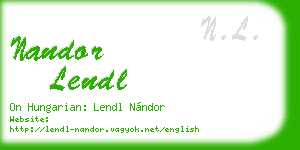 nandor lendl business card